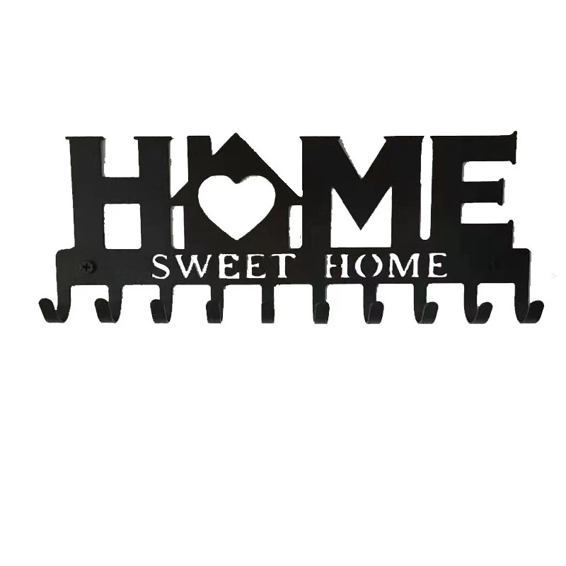 

Key Holder for Wall Mount Sweet Home (10-Hook Rack) Decor,Metal Hanger for Front Door,Kitchen,Storehouse,Vehicle Keys