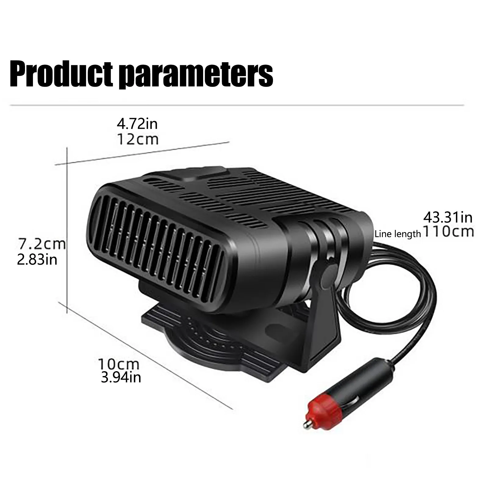 

12V 24V Car Heater Vehicle Heater Vehicle Multi-function Heater 360 Degree Rotation On-board Heater For Auto