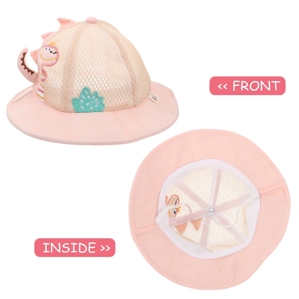 

1pc Lovely Kids Sun Protection Cap Cartoon Sun Hat Mesh Sun Shade Hat