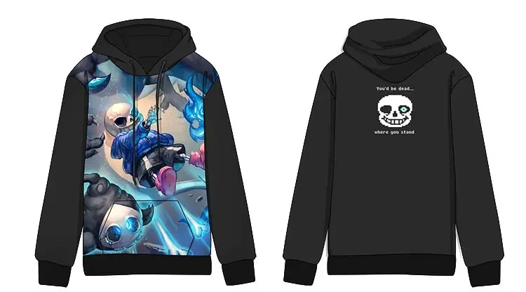 Горячая аниме undertale Хлопок Косплей толстовки Стандартный с капюшоном зимние топы унисекс Undertale sans and papyrus толстовки