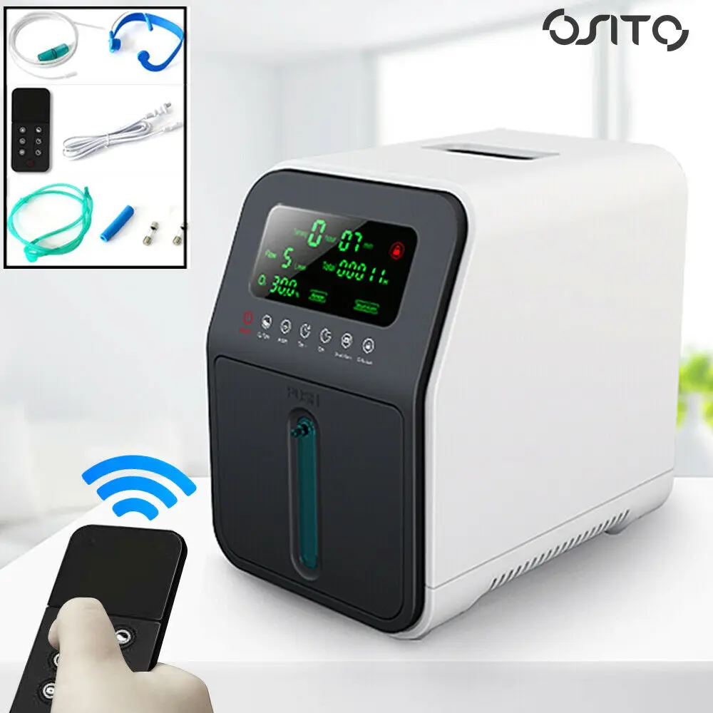 

OSITO Household Oxygen Concentrator Generator Portable Oxygene Maker Machine Care Oxygen Generating Machine English Version 1-5L