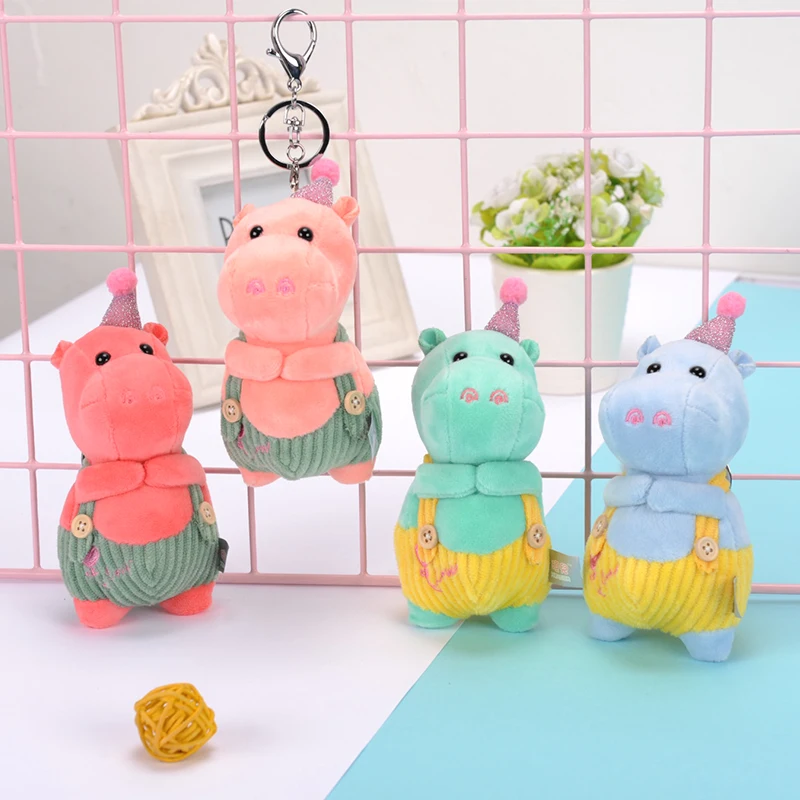 Плюшевая сумка с игрушкой кулон милый брелок для ключей кукла бегемотик