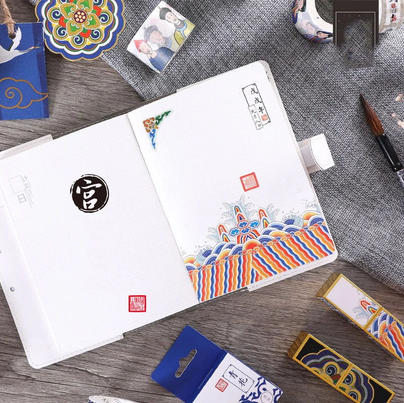 Старинный дворец фольга Васи лента широкая бумажная клейкая помада Декор