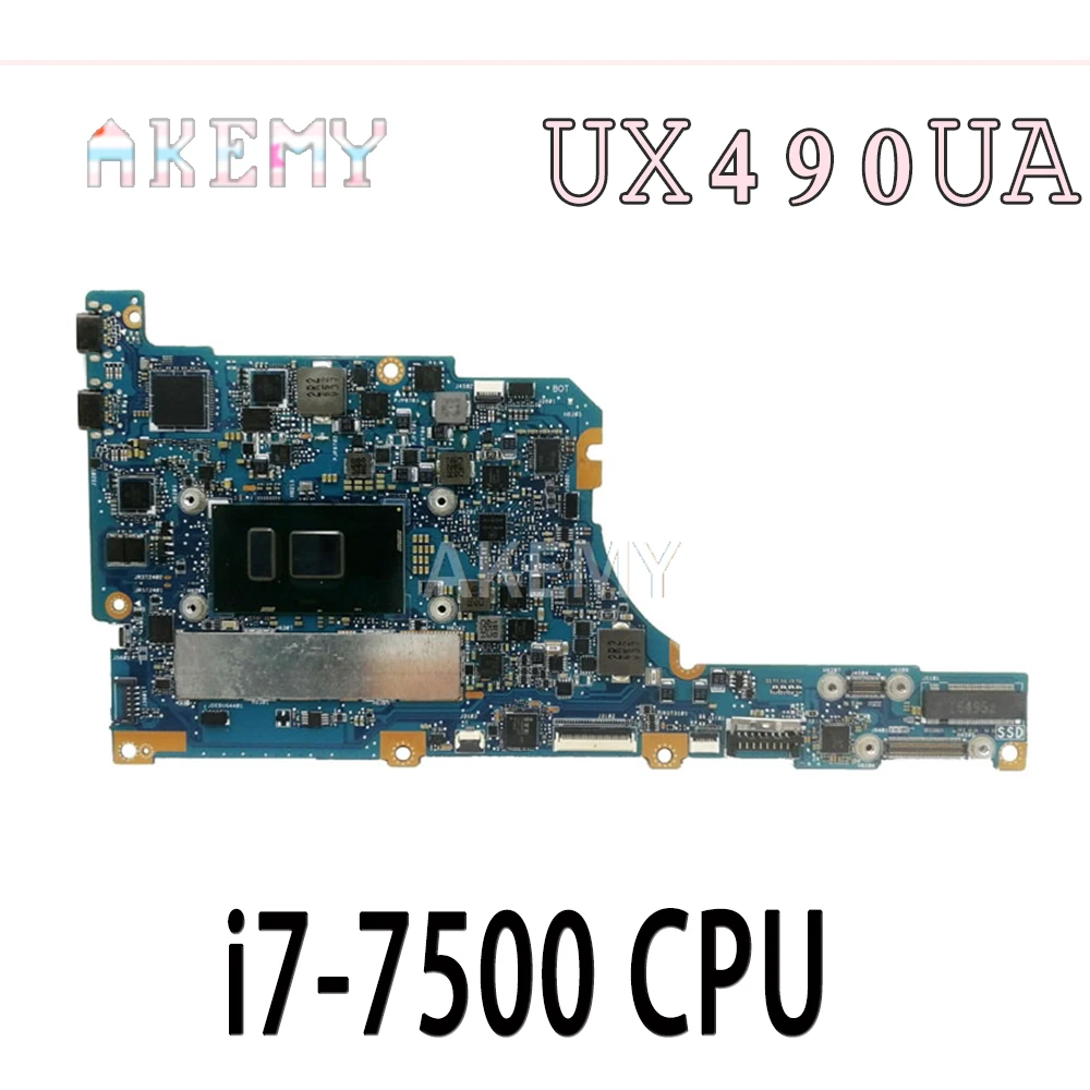 UX490UA материнская плата для ноутбука For Asus ux490uak ux490ua ux490U UX490 UX490CA W/i7 7500CPU|Материнские