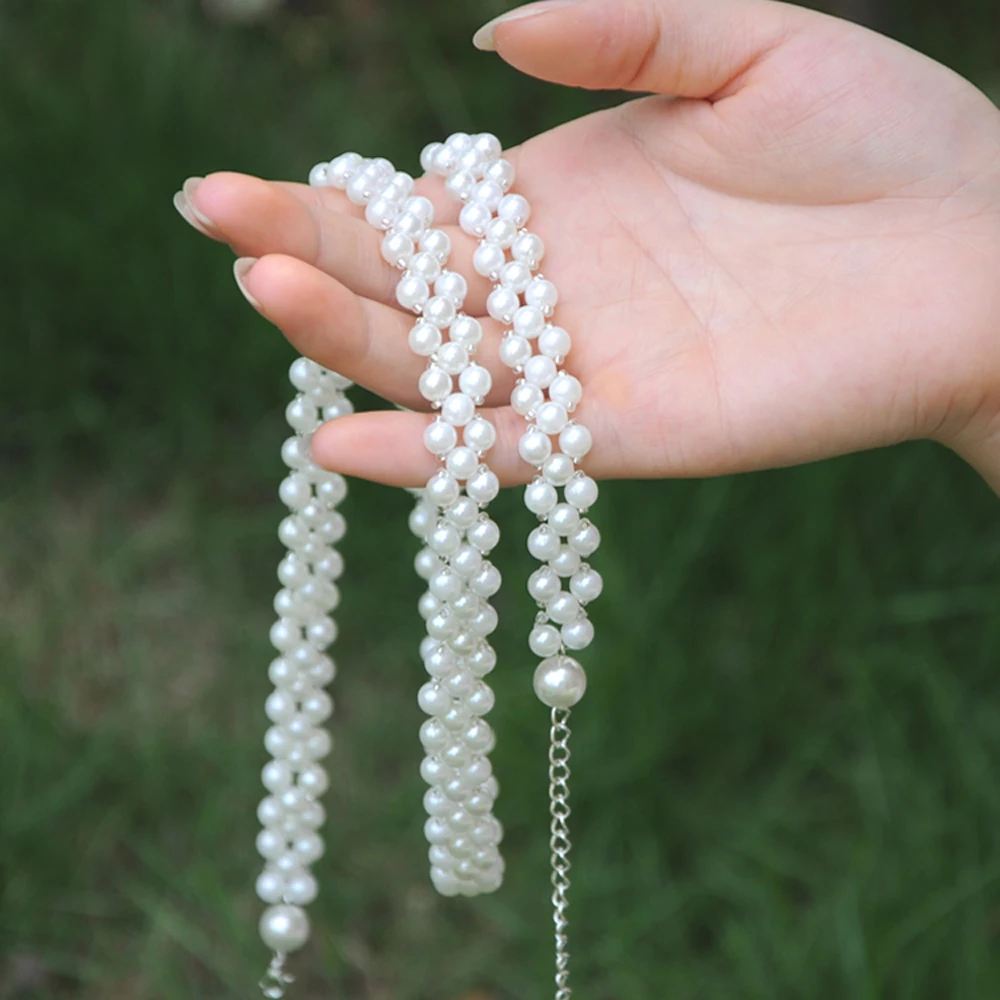 Элегантный жемчужный пояс TRiXY S398 Свадебные ремни жемчужные бусины свадебные