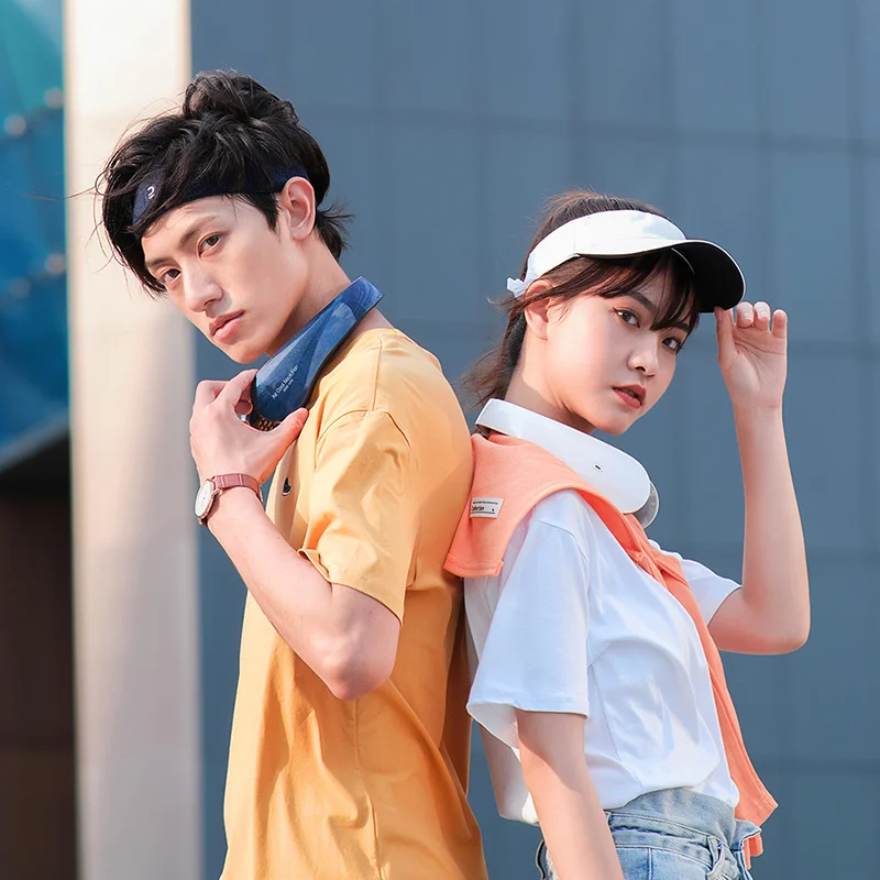 

Xiaomi Fan Portable Hanging Neck Fan Mini Bladeless Fan 4000mAh USB Charging Hanging Fan For Home Outdoor Air Conditioner Cooler