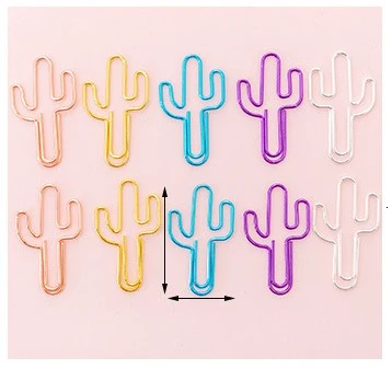 6 10 piezas de dibujos animados de lytww color caramelo creativo Metal oficina escuela suministros lindo papel Clips regalo - Цвет: 6