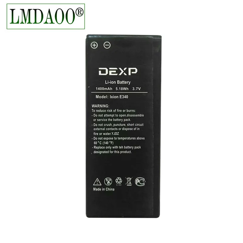 1400 мАч Новая батарея Замена перезаряжаемая для DEXP IXION E340 мобильного телефона + код