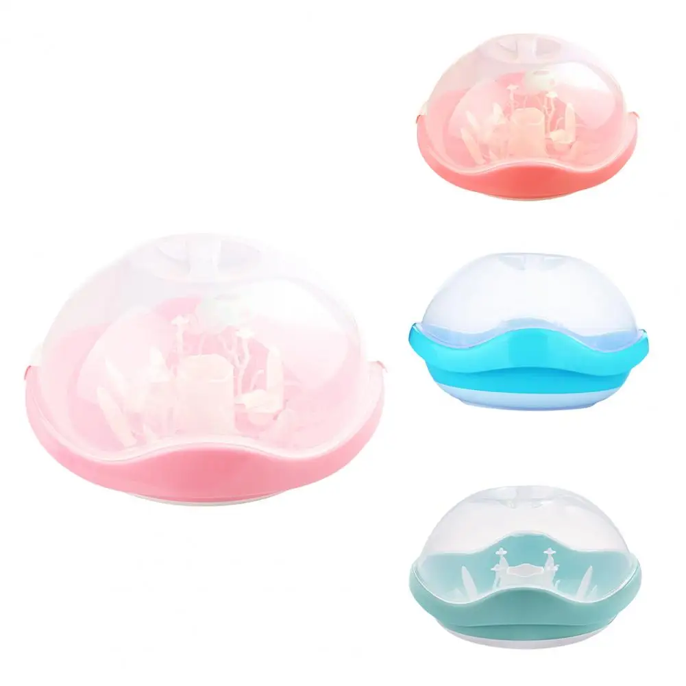 

Creative Bottle Rack Transparent Cover Detachable Structure Multifunctional Baby Bottle Storage Drying Tray Home Use