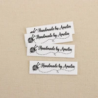 112pcs custom ironing labels logo or text personalized brand clothing labels iron on cotton fabric tb3059