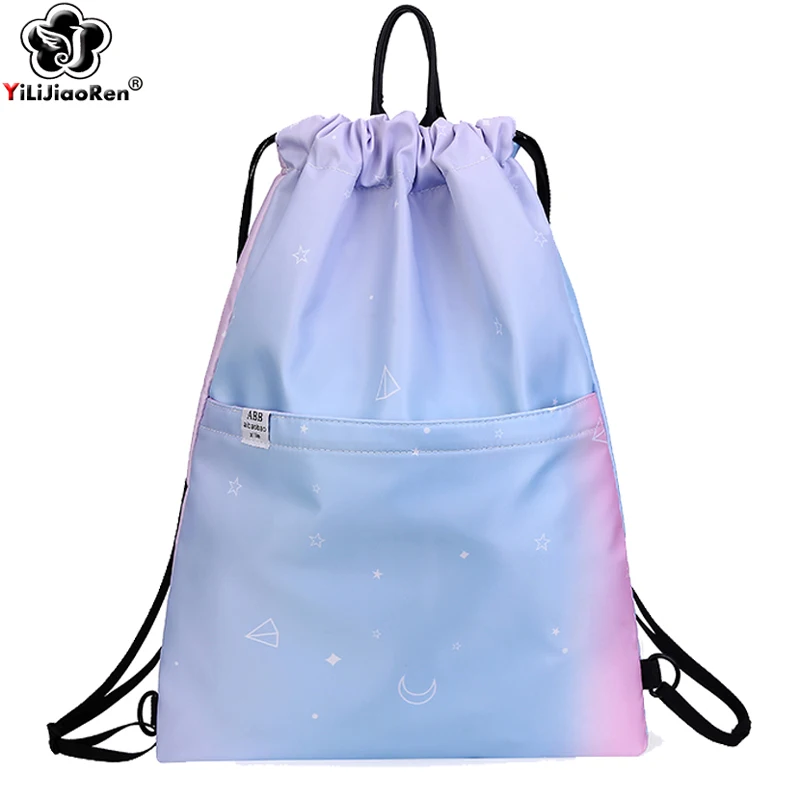 Модная спортивная сумка на шнурке для женщин водонепроницаемый нейлоновый