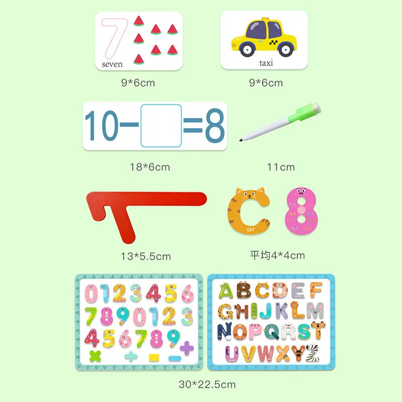

DIY Magnetic Drawing Board Jigsaw Writing Number Letter Blackboard Puzzle Learning Early Education Toys Gifts For Children Kids