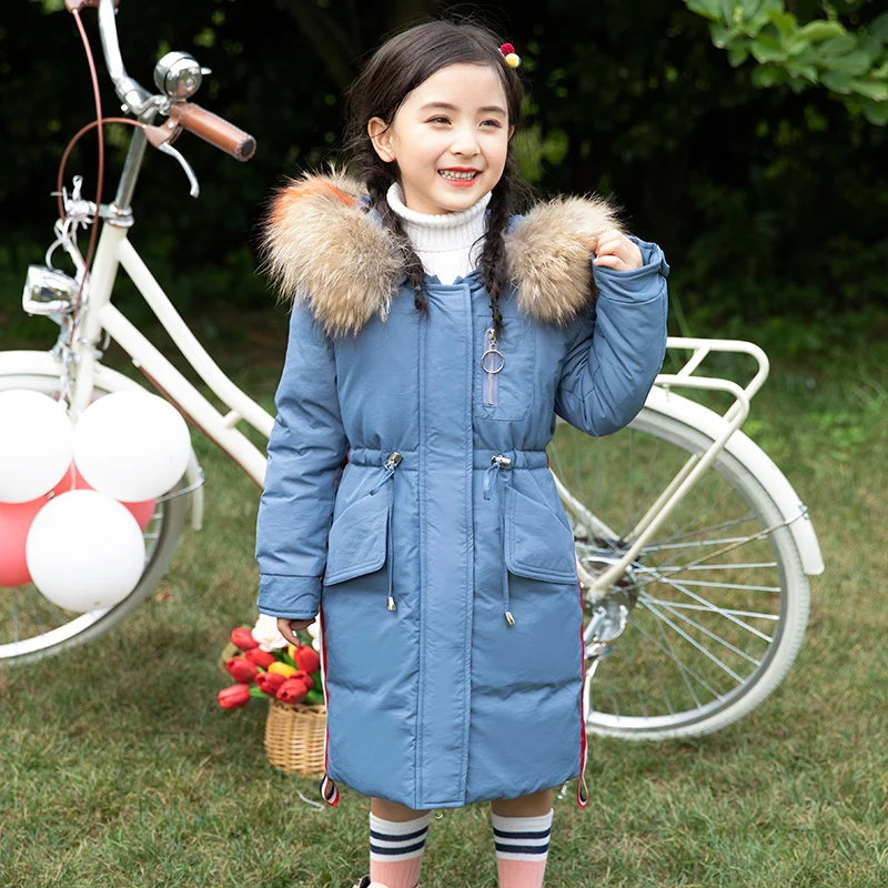 2019 модные зимние пуховики для девочек теплые детские парки пальто из