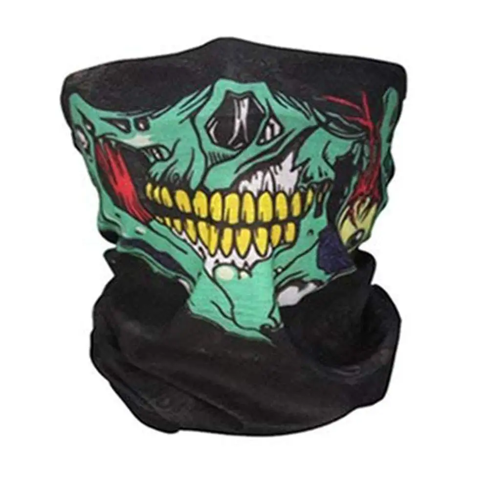 Бесшовная 3d-маска на лицо с черепом Ветрозащитная маска мотоцикла для Хэллоуина