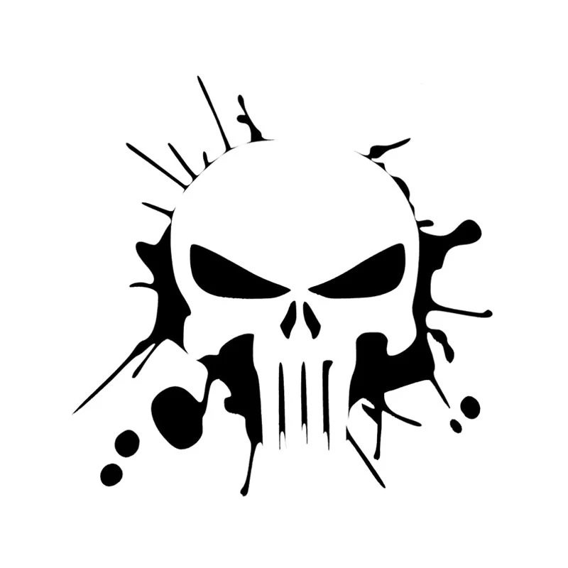 DAWASAKA заказной водонепроницаемый крутой череп автомобильный стикер на бампер или
