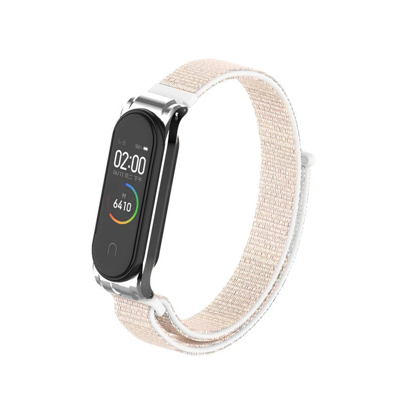 7409 Нейлоновый браслет-петля для Xiaomi mi, ремешок 4/3, mi Band 4, аксессуары для Xiaomi mi, ремешок 3, сменный ремешок - Цвет: 7409