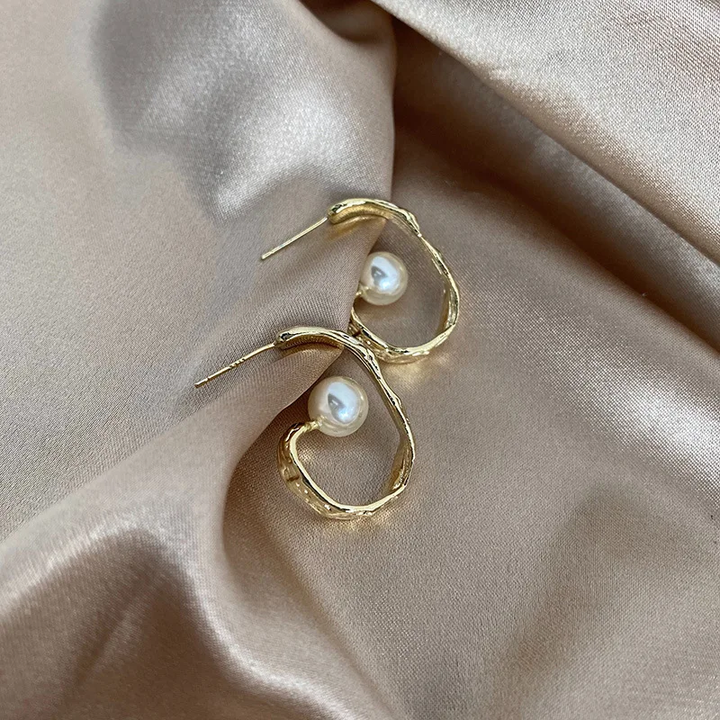 

5 Pairs Good metal Quality Pearl Stud Earrings Jewelry For Women Girls Trendy Bohemia Beach Earrings QD219