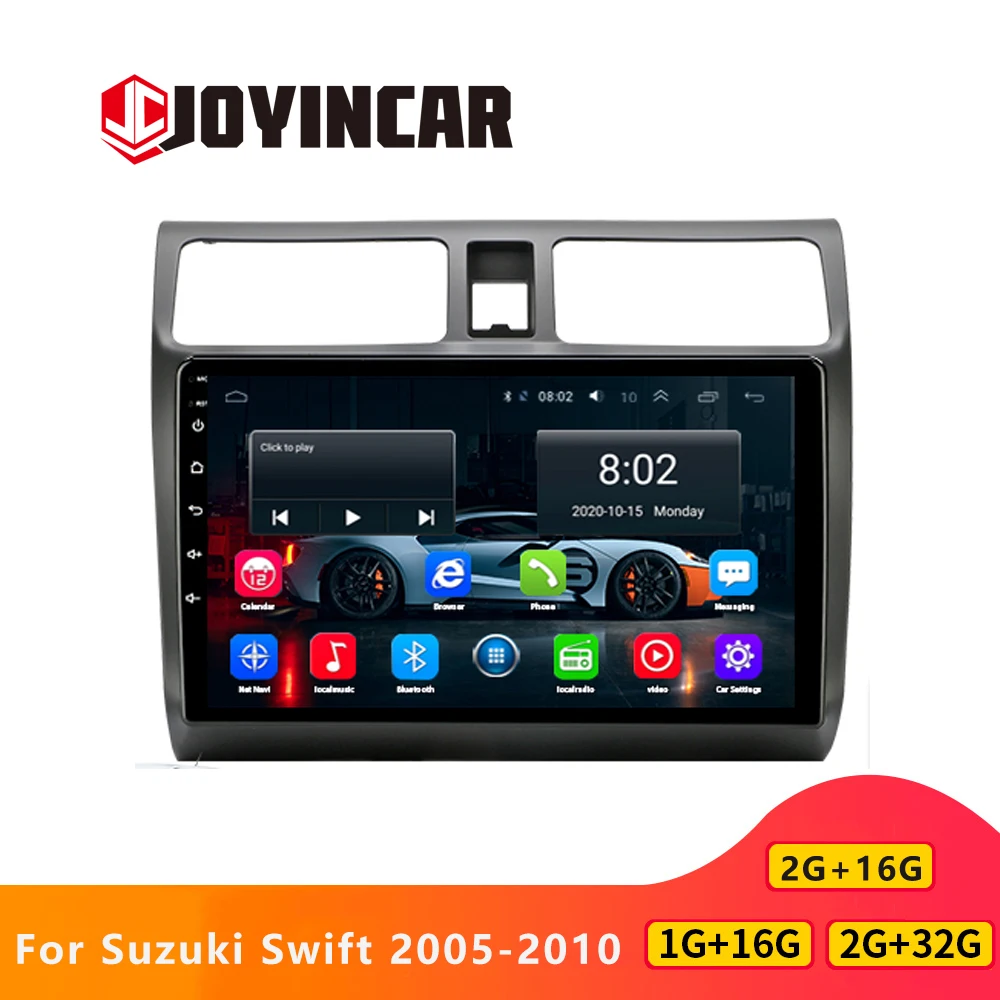 

JOYINCAR Android 10.1 2Din 2GB+32GB Car Radio For Suzuki Swift 2005-2010 Stereo GPS Navigation Multimedia Video Player WiFi BT