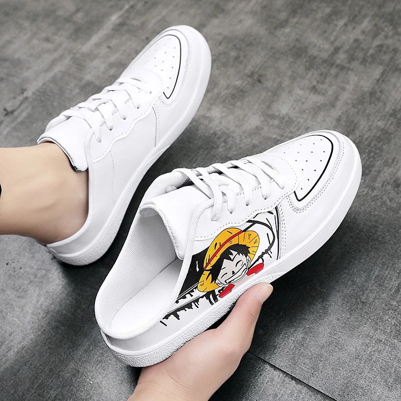 

Men's Casual Skateboard ShoesMens Half-support Casual Sports Shoes Comfortable Skateboard Casual Shoes Flat Street Fashion Shoes