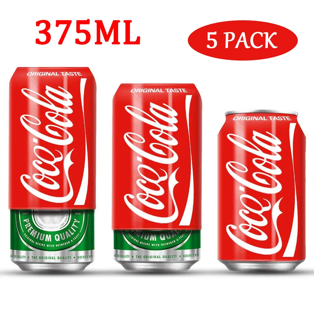 5pcs 375ml Банка для пива, силиконовая бутылка для пива, скрытая Крышка для пива 350 мл/375 мл - Цвет: 5pcs 375ml