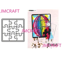 jmcraft 2021 new square puzzle decoration 3 metal cutting dies diy scrapbook handmade paper craft metal steel template dies