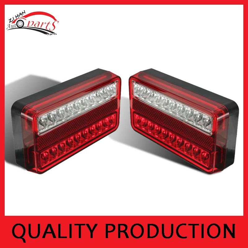 Габаритные огни для прицепа, 2 шт., 20 светодиодов, задний стоп-сигнал, погружная лампа для грузовика, прицепа, 12 В