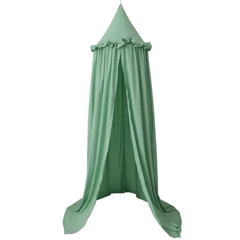 

Kids Bed Canopy Curtains Girls Princess Round Hung Dome Mosquito Mesh Room Decor F3ME