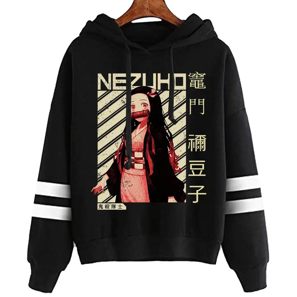 Anime Demon Slayer Hoodie Kamado Tanjirou Kamado Nezuko Printed Hoodies Hooded Sweatshirts Tops Pullovers Unisex