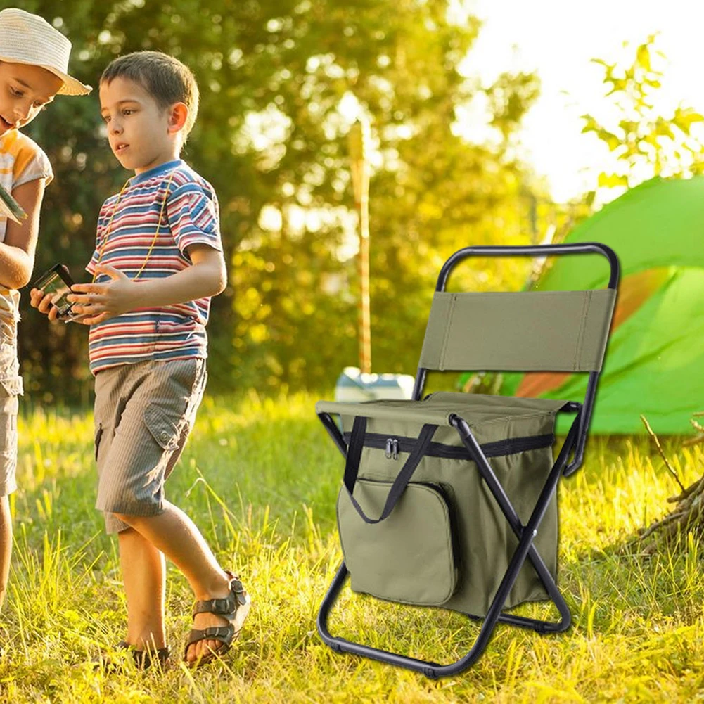 

Camping Chair Light Outdoor Fishing Chair Folding Lightweight Backpacking Camping Hiking Fishing Stool With Insulated Bag