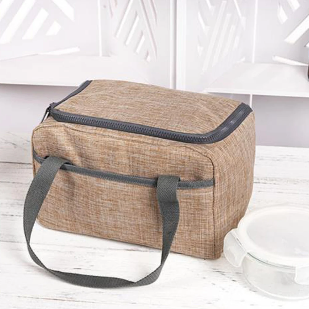 

Women Men Food Container Dinner Thermal Insulated Lunch Bag School Camping Tote Cooler Office Portable Waterproof Oxford Picnic