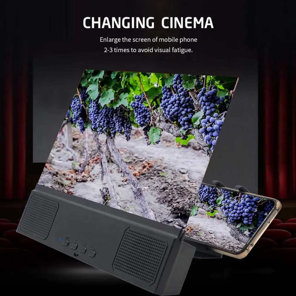 12 дюймовый универсальный 3D мобильный телефон Bluetooth совместимый Стереодинамик HD