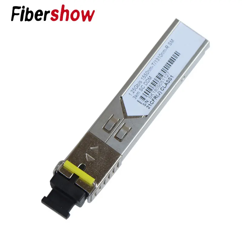 SFP модуль SC разъем 1,25G SC BiDi 1310nm/1550nm WDM переключатель трансивер sfp-модуля с переключателем с функцией DDM
