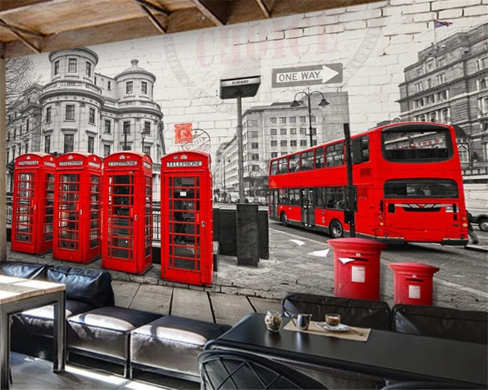 Настенная бумага для домашнего декора на заказ винтажная Лондонский уличный