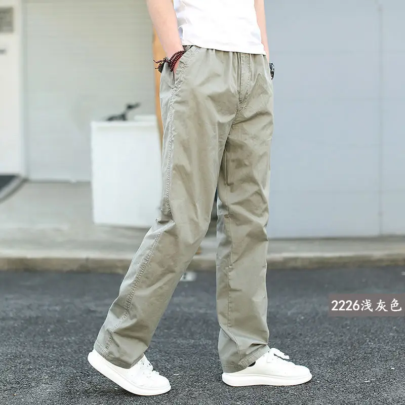 

Autumn overalls men's large size loose casual pants men's trousers straight casual all-match summer men's pants sports pants