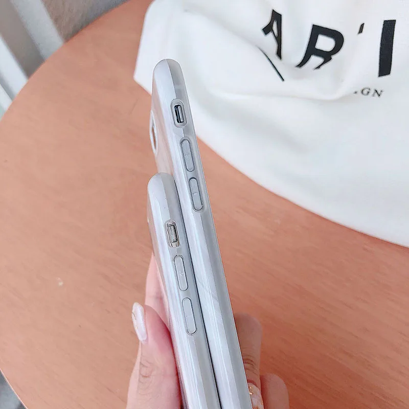 Мраморный простой узор белый чехол для телефона iPhone 6 6s 7 8 Plus X Xs XR Max TPU мягкая