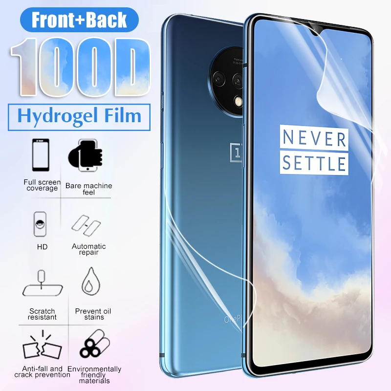 100D передний Задний защитный Гидрогелевая пленка для Oneplus 7T 7 Pro 6 6T 5 5T полное