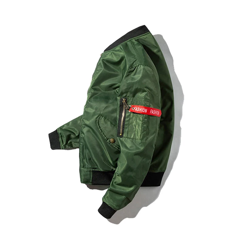 Модная однотонная зимняя куртка бомбер Мужская Толстая теплая с хлопковой