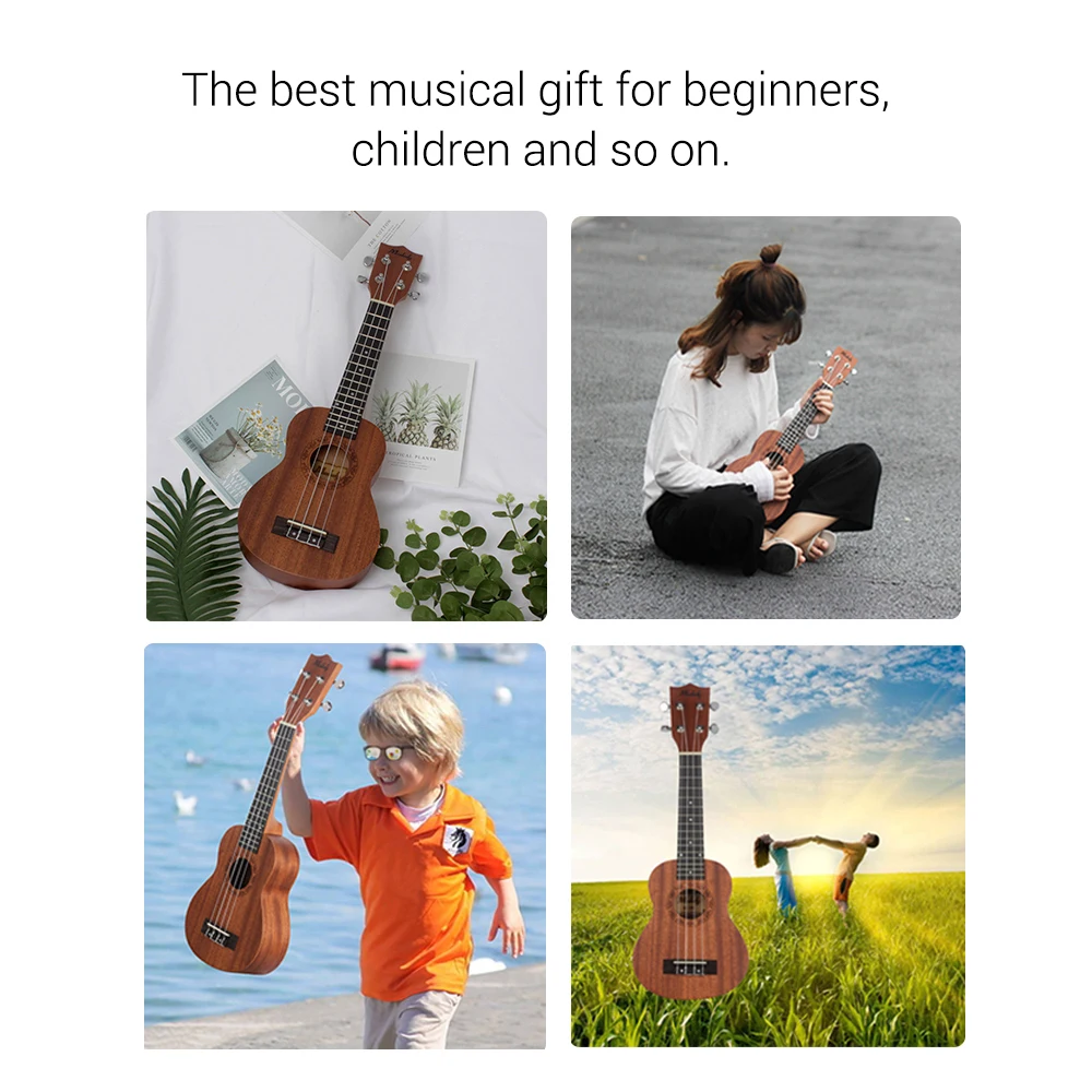 Ammoon Гавайская гитара 21 &quotАкустическая ель укулеле 4 струнные гитарные гитары ra