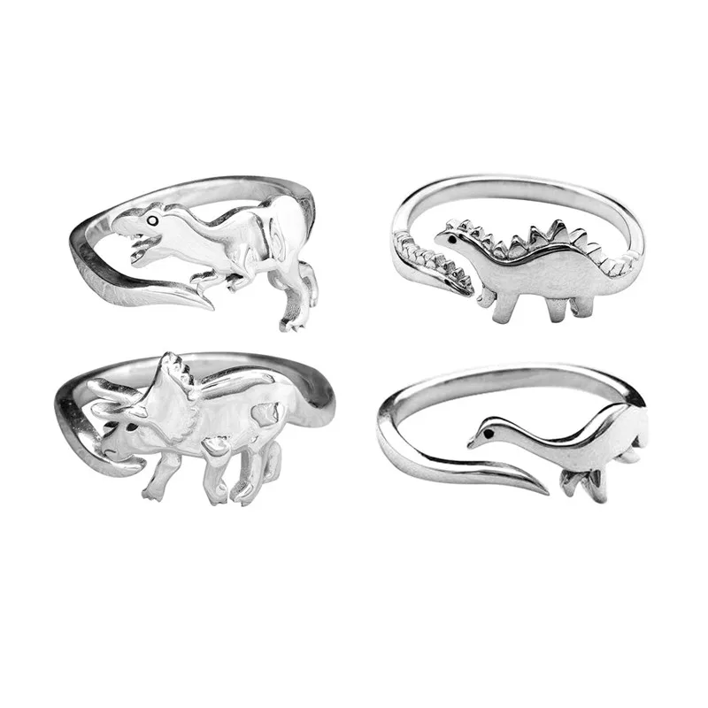 

Lovely Exquisite Variety of Dinosaur Shape Ring Jewelry Women Fashion Party Simple Gift Rings Accessories