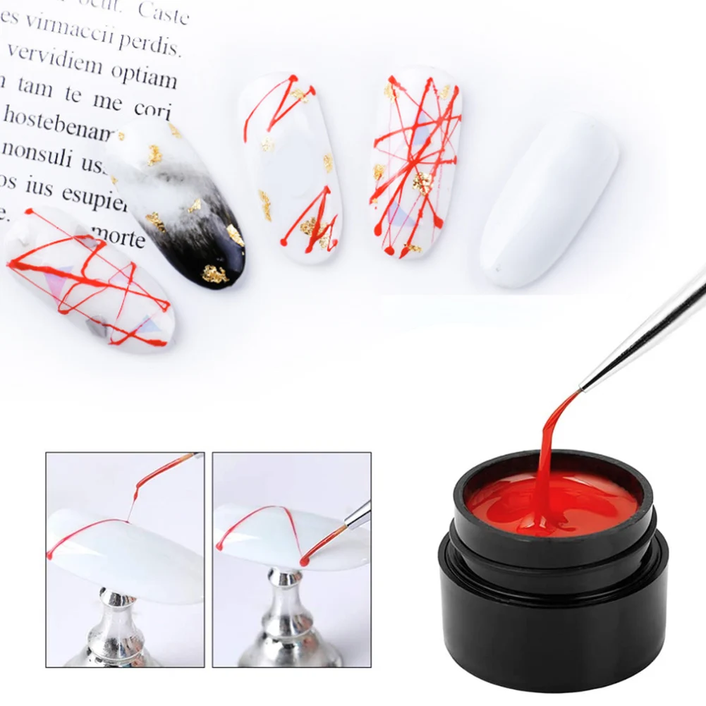 Дизайн ногтей паук гель украшения матовый клей эластичный светящийся DIY дизайн