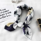 Женский модный квадратный шарф, шелковые атласные шарфы для шеи, женский платок, женский элегантный головной платок, галстук, новинка 2021