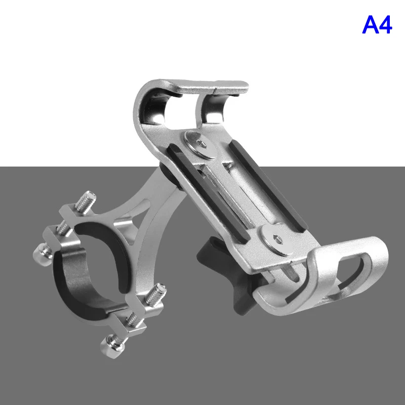 A4 silver Алюминиевый сплав, руль для мотоцикла, велосипеда, велосипеда, 3,5-6,2 дюймов, крепление, держатель, Кронштейн для мобильного телефона, gps, подставка для телефона FDX99 - Цвет: A4 silver