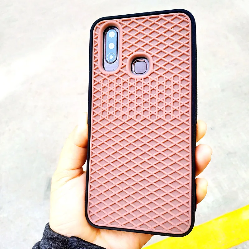 

Waffle Phone Case for Vivo Y11 2019 Y12 Y13 Y15 Y17 Y3 cover Rubber Vivo waffle phone case