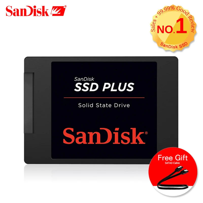 Sandisk SSD Plus Внутренний твердотельный жесткий диск SATA III 2," 120 ГБ 240 ГБ 480 ГБ ноутбук твердотельный диск SSD 1 ТБ