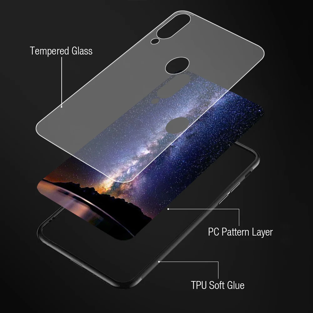 Фото Для Xiaomi Redmi Note 8T 9 Pro 8 T 9S 7 Роскошный силиконовый чехол из закаленного стекла для Poco Для Xiaomi Redmi Note 8T 9 Pro 8 T 9S 7 Роскошный силиконовый чехол из закаленного стекла для Poco