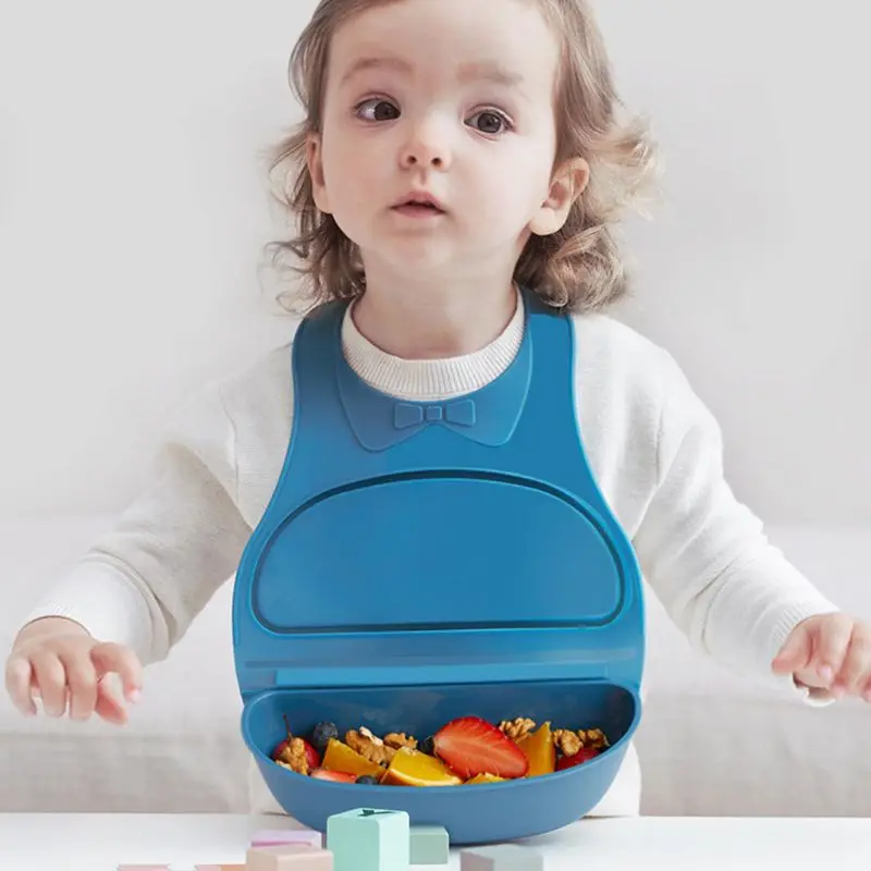 

Набор детских силиконовых нагрудников, водонепроницаемый съемный силиконовый нагрудник для кормления, слюнявчик, детское полотенце, карма...