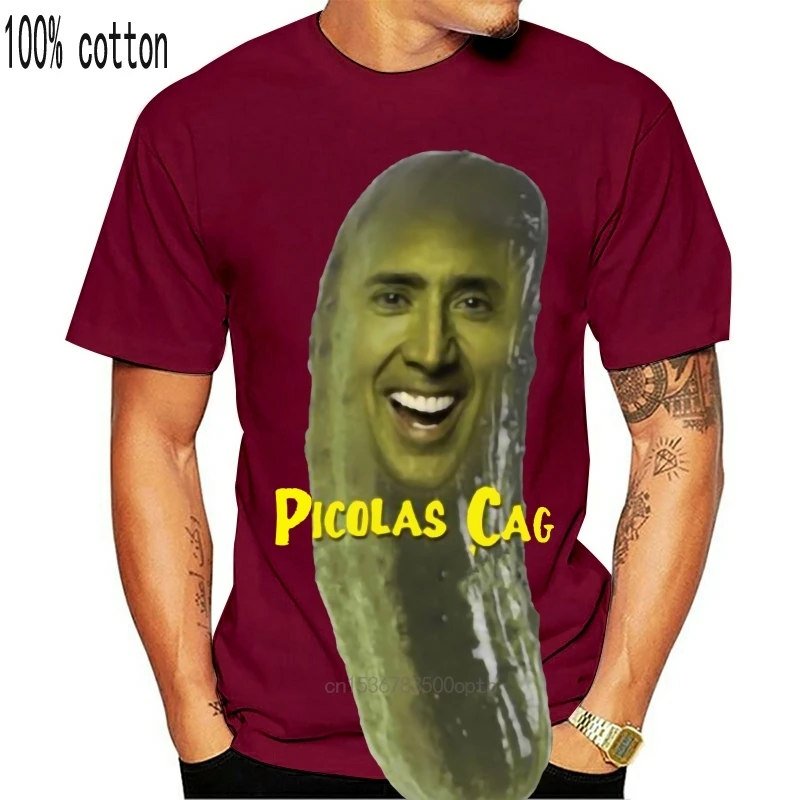 Футболка Picolas Cage picolas pickolas Николас Кейдж мем 4 Чан сырой Забавный никелелас |
