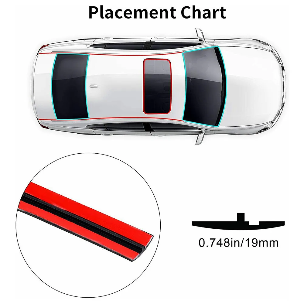 

Black Window Seal Strip Car Front&Rear Moulding Waterproof Weatherstrip