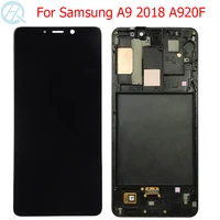 original a920f lcd for samsung galaxy a9 2018 display with frame 6 3 for samsung a9s a9 star sm a920fds lcd touch screen parts