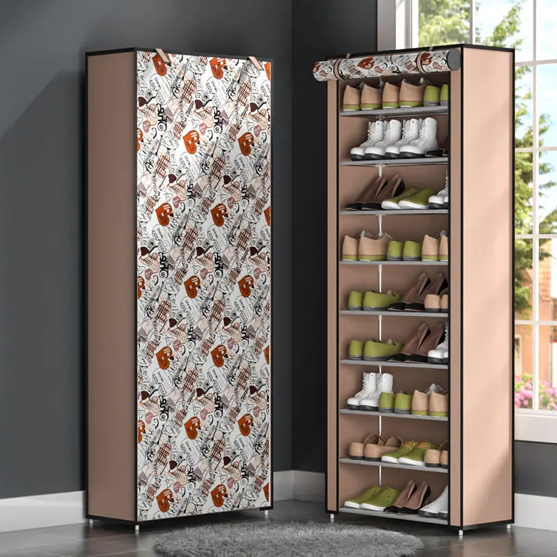 

Multilayer Metal Shoes Rack Assembly Shelves Reinforced Steel Tube Frame Shoe Racks Organizer Home Furniture Storage Cabinets